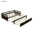 thumbnail image 7 of Extending Daybed with Trundle Wood Daybed with a Trundle No Box Spring Required Twin Trundle Daybed Sofa Bed for Bedroom Living Room, 7 of 7