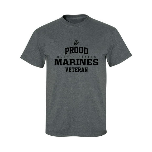 Proud Marines VETERAN Adult Short Sleeve T-shirt
