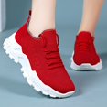 thumbnail image 2 of Daznico Women's Breathable Mesh Sneakers - Slip-On Walking Shoes with Thick Cushioned Sole for All-Day Comfort,Color:Red,Size:8, 2 of 9