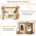 thumbnail image 4 of Auranook 68" Large Cat Tower w/ 3 Padded Perches Condo Sisal Scratching Posts & Ramp, 4 of 8