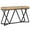 Wood & Black, variant on Yardi Yarda Farmhouse Console Table, 55" Sofa Table Wood Entryway Table, Rustic Brown