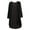 Black, variant on Womens Long Open Front Cardigan 3/4 Sleeve Solid Chiffon Coat Jacket Lightweight Outwear White XXL
