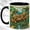 Black, variant on Rainforest Leopard Coffee Mug, Jungle Cat Mug, Ceramic 11 oz