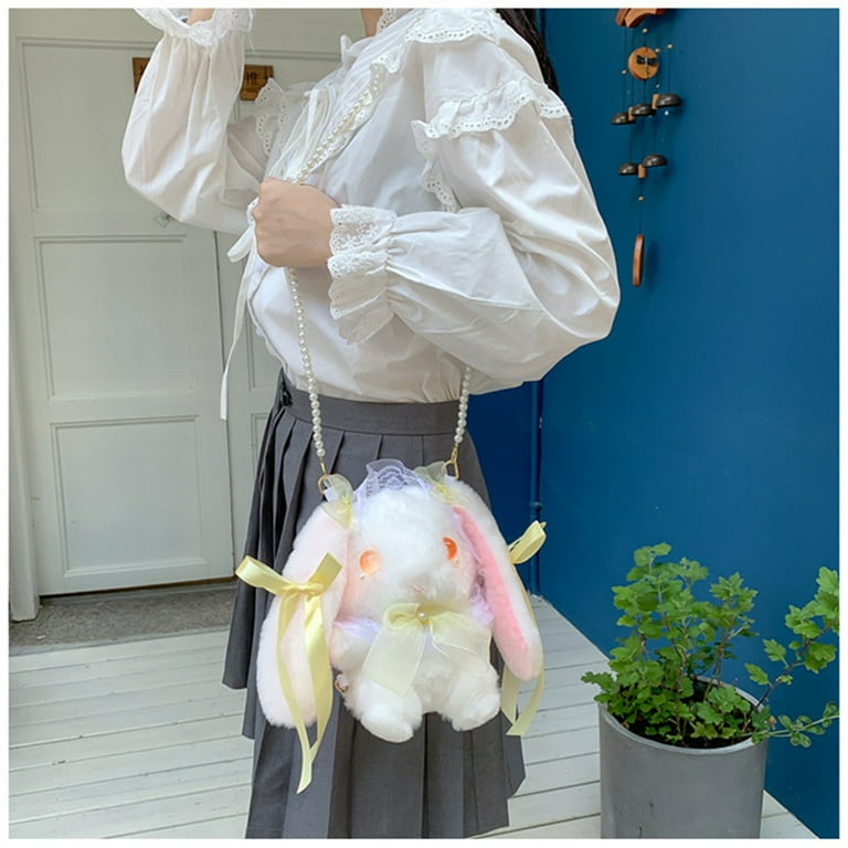 Kawaii Purse Lolita Plush Bag Cute Rabbit Cross Body Purse Kawaii Purse Lolita Plush Bag Cute Rabbit Cross Body Purse