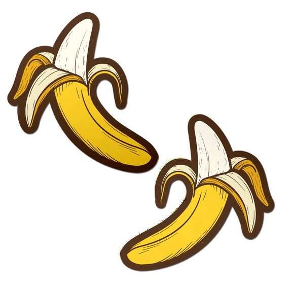Banana Pasties Long Yellow Nipple Covers by Pastease®