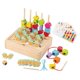 thumbnail image 1 of Juguete de secuenciación de cuentas de madera Montessori, juego de bloques de construcción apiladores de formas a juego, cuentas de encaje creativas, 1 of 9
