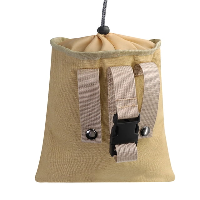 Outdoor Waist Hanging Foraging Bag One-Hand Snap Button Expandable Drawstring Secure Closure Compact Foldable Organizer For Garden Fruit Picking Camping Hiking Hunting Travel Storage