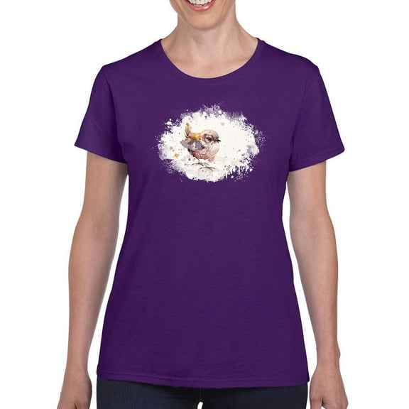 Artshine Fluffy Le Wren T-Shirt Women -Sillier Than Sally Designs, Female Large