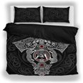 thumbnail image 2 of Viking Bed Set, Fenrir Skoll And Hati Tattoo Duvet Cover Rlt12, 2 of 3