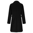 thumbnail image 6 of ClodeEU Women's Winter Wool Blend Trench Coat, Long Double Breasted Lapel Coat Black,Womens Plus S, 6 of 6