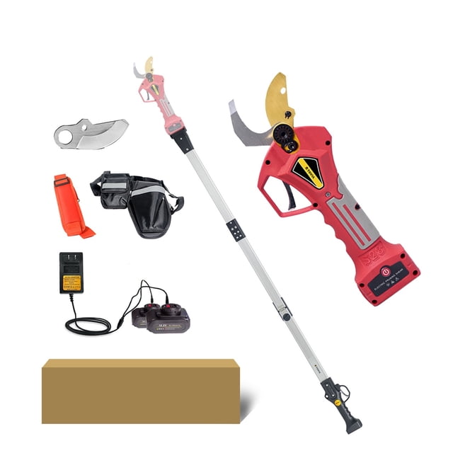 Electric Pruning Shears 400W Brushless Cordless Pruner Lithium Powered Fruit Tree Bonsai Pruning With 2 Battery
