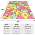 thumbnail image 3 of for Donut Blanket Donut Flannel Fleece Blanket for Adult Kids Donut Throw Blanket Soft Cozy Lightweight Food Blanket Gift for Donut Lovers, 80"x60", 3 of 6