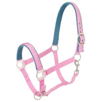 Tough 1 Nylon Padded Halter with Satin Hardware, Pink, Yearling