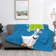thumbnail image 2 of Balery Goose Holding an Umbrella Manta de Franela con Dibujo, Lujo Ultra Suave y Cálido, Antipelusa y Resistente a las Arrugas para Cama, Sofá, Camping -50"x40", 2 of 6