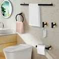 thumbnail image 3 of Stainless Steel 5-Piece Bathroom Hardware Set Black and Gold, Towel Rack Set, 3 of 12