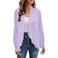 thumbnail image 2 of iHPH7 Cardigan Sweaters for Women Lightweight Casual Outerwear Fall Fashion Knit Cardigans for Women Soft Cardigans for Women Light Cardigans for Women Open Front Cardigan for Women Purple XXL, 2 of 7
