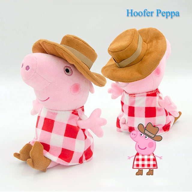 Peluche profesional de Peppa Pig para niños, figura de Anime, tela suave, relleno de algodón PP, juguetes, regalos de cumpleaños, 19 CM