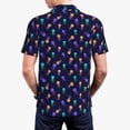 thumbnail image 3 of Balery Sea Jellyfish Printed Men’s Short Sleeve Polo Shirt, Midweight Men's Shirt,Golf Polo shirts -XX-Large, 3 of 8