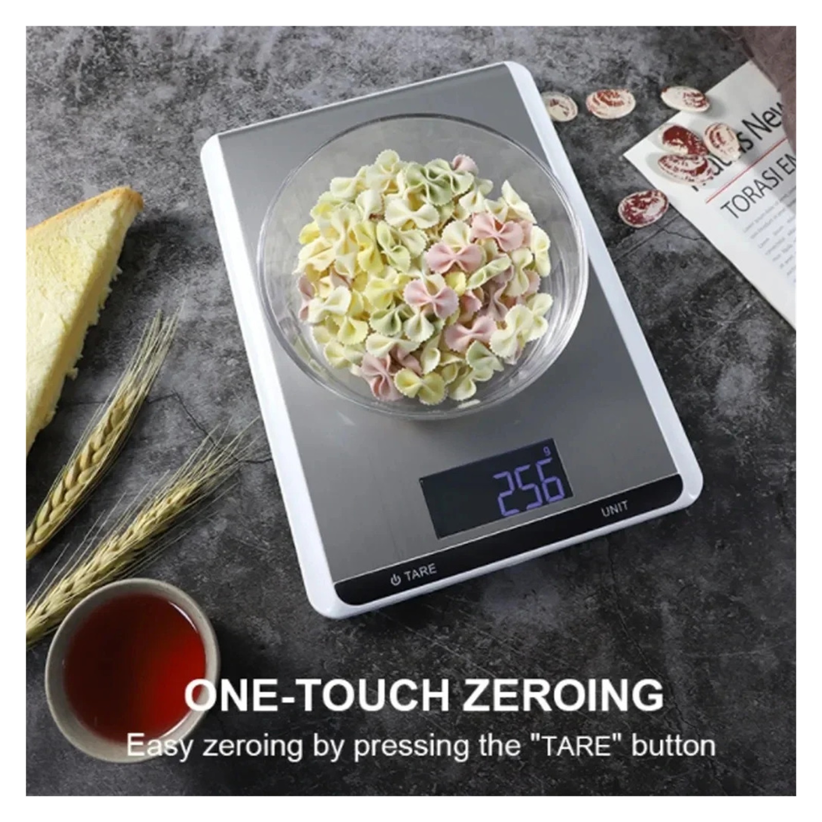 Kitchen Scale Weighing Food Coffee Balance Smart Electronic Digital Scales Stainless Steel Design