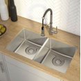 thumbnail image 3 of Kraus Dex Series 33 Inch Undermount Double Bowl Stainless Steel Kitchen Sink, 3 of 5