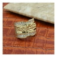 thumbnail image 5 of Diamond-Cut CZ Textured Last Supper Ring Unisex Adult 10K Yellow Gold, 7.72 Gr – Goldum NYC, 5 of 6