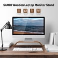 thumbnail image 4 of SAMDI Bamboo Desktop Riser for iMac, Monitors, and Laptops - Durable Wooden Stand with 30kg Capacity, Universal Fit for All-in-One PCs, Compact Design (52x23x9.5cm), 4 of 6