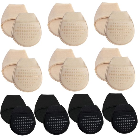 Women's Invisible Half Cushioned Cotton Low-Cut Socks with Anti-Slip & Anti-Pain Design - Perfect for High Heels and Flats, 10-Pack Non-Slip Foot Liners for All-Day Comfort and Hidden Wear