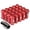 Red, variant on J2 Engineering LN-T7-013-125-BK J2 Engineering 7075 -T6 Forged Aluminum M12x 1.25 20Pcs 50mm Height Open -End Lug Nut Sets w / Socket Adapter Black