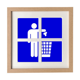 thumbnail image 1 of Basura cuadrado azul marca de advertencia Pantalla de escritorio de pared de marco 4 aperturas, 1 of 4