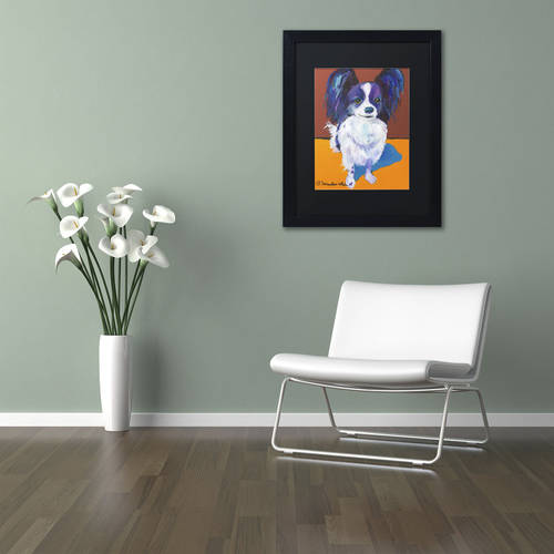 Trademark Fine Art "Nik" Canvas Art by Pat Saunders-White, Black Matte, Black Frame