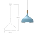thumbnail image 2 of Lampara De Techo Colgante Macaron Retro Con Madera 30 Cm de Diámetro ilios innova  Azul, 2 of 9