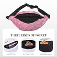 thumbnail image 5 of Easygdp Pink Glitter Fanny Pack for Men Women,Fashion Waist Packs,Travel Hiking Chest Bag Daypack, 5 of 7