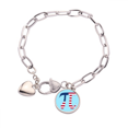 thumbnail image 1 of de Estados Unidos Pulsera de cadena de corazón joyería encanto moda, 1 of 3