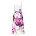 thumbnail image 4 of ICHUANYI Clearance Women's Summer Fashion Printed V-Neck Sleeveless Suspenders Pullover Dress(Red, XL) ICHUANYI WER2023080907169, 4 of 5