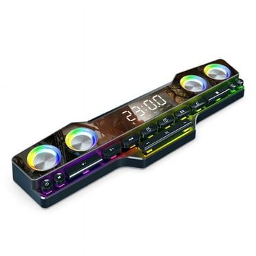 Computer Speakers Bluetooth Desktop Soundbar -Mini Subwoofer Wired USB Power Desk Monitor Laptop PC HiFi Stereo Audio RGB Gaming