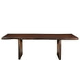 thumbnail image 3 of Taran Designs Werrick 84" Live Edge Solid Wood Dining Table in Dark Brown, 3 of 9