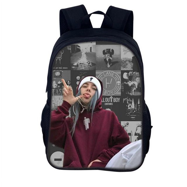 Billie Eilish Surrounding Teenage Adult Student Men And Women Backpack Rucksack-sebneei