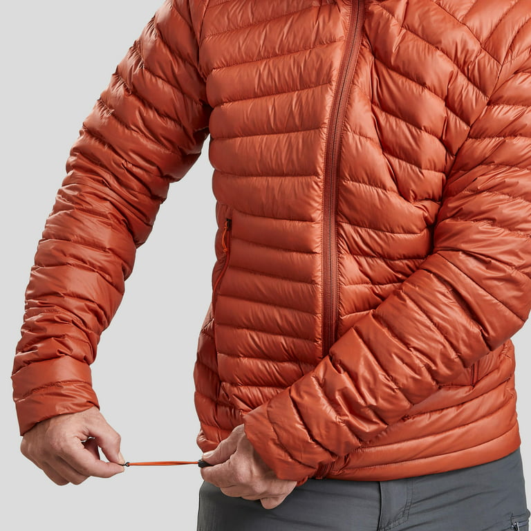 Forclaz Trek 100, 23°F Real Down Packable Puffer Jacket, Men's, Orange,  Large