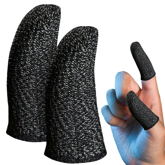 Gaming Finger Sleeves for Mobile Games Anti‑ Breathable Design High‑Sensitivity Silver Fiber Screen Control Non‑ Stable Grip ‑Thin Comfortable Fit for Long Gaming Sessions