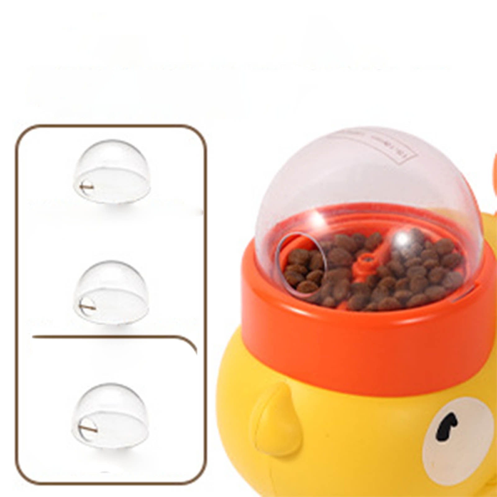 Cadorn Yellow Interactive Dog Feeder – Manual Press - to - Get Food Dispenser for Small, Medium & Large Dogs