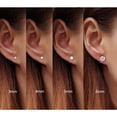 thumbnail image 3 of Lancharmed Gold Plated Earrings for Womens,4 Pairs 4 Claw Zircon Stud 3 4 5 6Mm Earring Gift for Grandma, 3 of 6