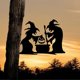 thumbnail image 1 of Outdoor Halloween Witch Decorations Black Witches with Cauldron Pattern Outdoor Decor for Outside Yard Decor, 1 of 3