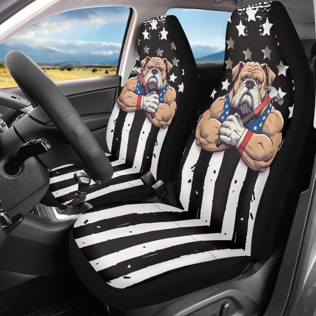 Car Seat Cover 2-Piece Thin Breathable Elastic for High Back Bucket Seats with Easy Installation and All-Season Protection