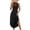 Black, variant on Women's Casual Tank Maxi Dress, Sleeveless Crewneck Summer Long Sundress with Side Slit, Comfy Loose Fit A-Line Beach Dress