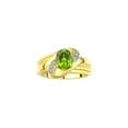thumbnail image 1 of RYLOS Bagues pour Femmes Bague en Argent Plaquée Or 14K Pierre Précieuse Ovale 9X7MM et Diamants Design Classique Péridot d'Août Bijoux pour Femmes Taille 6, 1 of 7