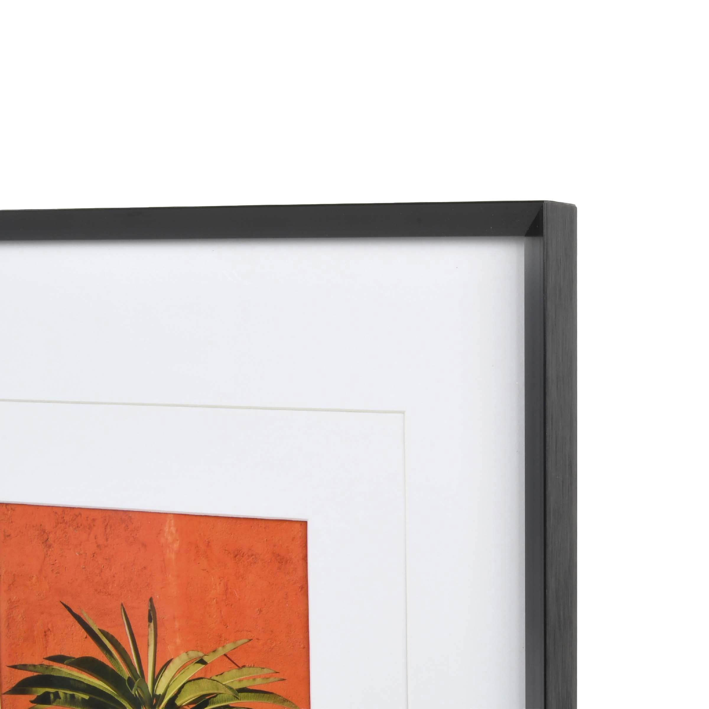Prinz 11"x14" Double Matted Black Metal Tabletop Picture Frame,  Fits 8"x10" or 5"x7" Photos, 2 Pack
