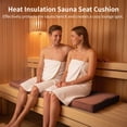thumbnail image 4 of Waterproof Sauna Seat Cushion, Heat Insulation Sauna Mat, High-Density Pad with Removable Zipper Cover & Straps, Outdoor Bench Cushion, 42.1x18.1x3.1", Brown, 4 of 6
