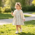 thumbnail image 3 of Lanbubble Toddler Girls Long Sleeve Dresses 2 Pack A-Line Casual Play Dresses 5-6Y, 3 of 8