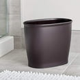 thumbnail image 2 of InterDesign Kent Black Plastic Oval Wastebasket, 2 of 4
