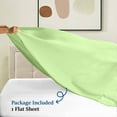 thumbnail image 4 of 600 Thread Count Egyptian Cotton Flat Sheet – 1 Piece, Stripe Sage Green Twin Size (66" x 96"), 4 of 5